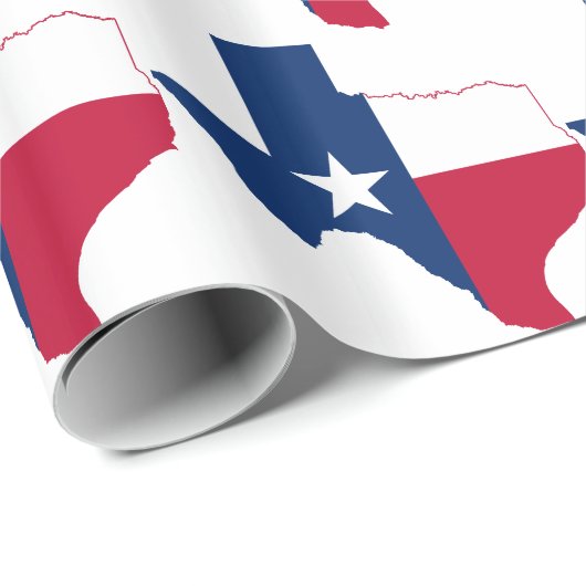 Papier Cadeau Drapeau du Texas (Coin rond)