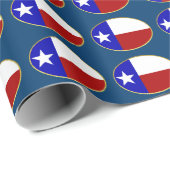Papier Cadeau Drapeau du Texas (Coin rond)