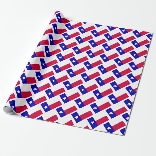 Papier Cadeau Drapeau du Texas (Déroulé)