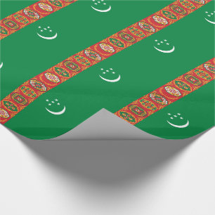 Papier Cadeau Drapeau du Turkménistan