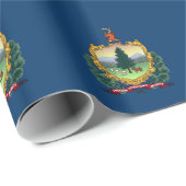 Papier Cadeau Drapeau du Vermont (Coin rond)