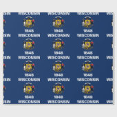 Papier Cadeau Drapeau du Wisconsin (Plat)