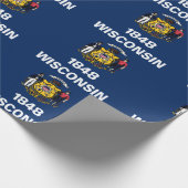Papier Cadeau Drapeau du Wisconsin (Coin)