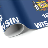 Papier Cadeau Drapeau du Wisconsin (Coin rond)