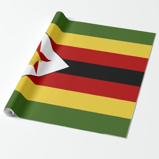 Papier Cadeau drapeau du Zimbabwe (Déroulé)
