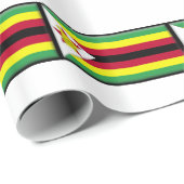 Papier Cadeau Drapeau du Zimbabwe (Coin rond)