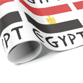 Papier Cadeau Drapeau égyptien (Coin rond)