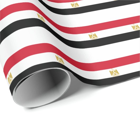 Papier Cadeau Drapeau égyptien (Coin rond)