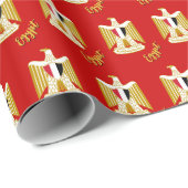 Papier Cadeau Drapeau égyptien, Drapeau égyptien, Emblème / Roug (Coin rond)