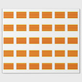 Papier Cadeau Drapeau Espagne de la Catalogne (Plat)