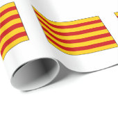 Papier Cadeau Drapeau Espagne de la Catalogne (Coin rond)