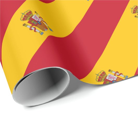 Papier Cadeau Drapeau espagnol (Coin rond)