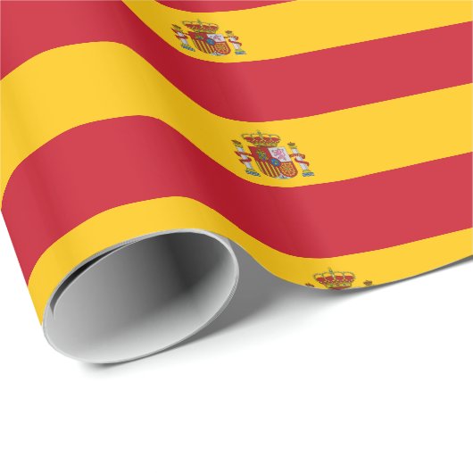 Papier Cadeau Drapeau espagnol (Coin rond)
