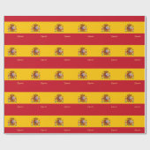 Papier Cadeau Drapeau espagnol & cadeaux d'Espagne /fans sportif (Plat)
