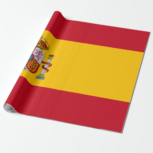Papier Cadeau Drapeau espagnol (Espagne) (Déroulé)