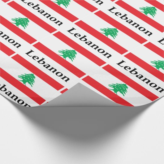 Papier Cadeau Drapeau et nom du Liban (Coin)
