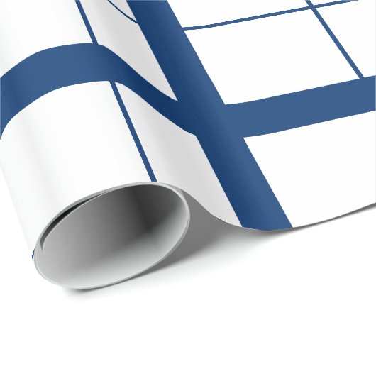 Papier Cadeau Drapeau Finlande (Coin rond)
