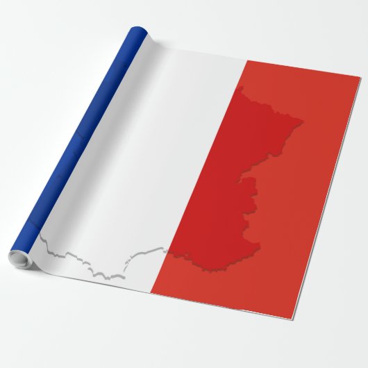 Papier Cadeau drapeau français (Déroulé)