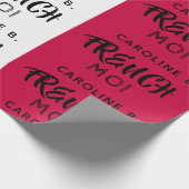 Papier Cadeau Drapeau France & Monogramme (Coin)