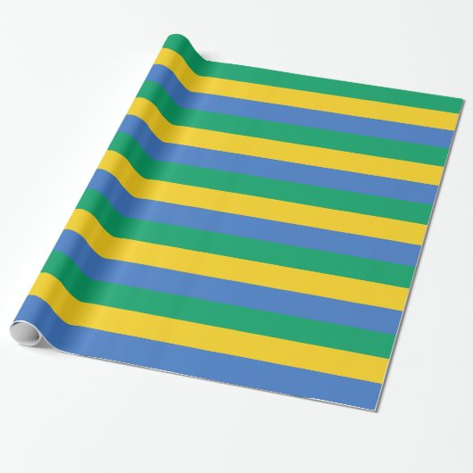 Papier Cadeau Drapeau Gabon (Déroulé)