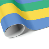 Papier Cadeau Drapeau Gabon (Coin rond)