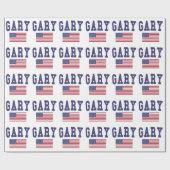 Papier Cadeau Drapeau Gary US (Plat)