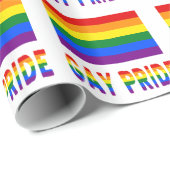 Papier Cadeau Drapeau gay pride et arc-en-ciel (Coin rond)