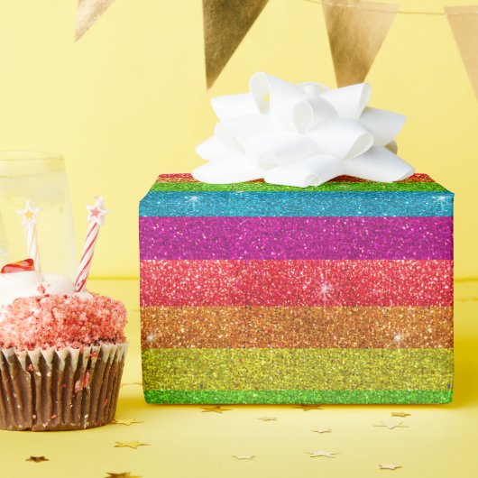 Papier Cadeau Drapeau gay pride Parties scintillant arc-en-ciel  (Fête d'anniversaire)