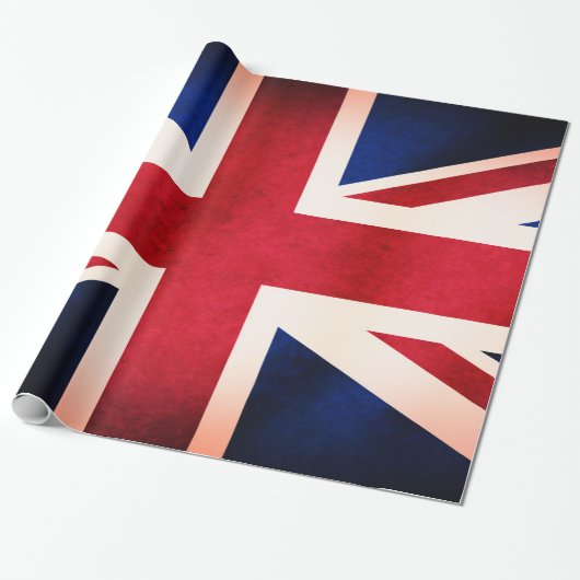 Papier Cadeau Drapeau grunge affligé par Anglais BRITANNIQUE (Déroulé)