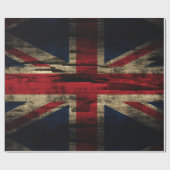 Papier Cadeau Drapeau grunge d'Union Jack les Anglais (Plat)
