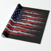 Papier Cadeau Drapeau Grunge U.S.A (Déroulé)