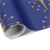 Papier Cadeau Drapeau Indiana (Coin rond)