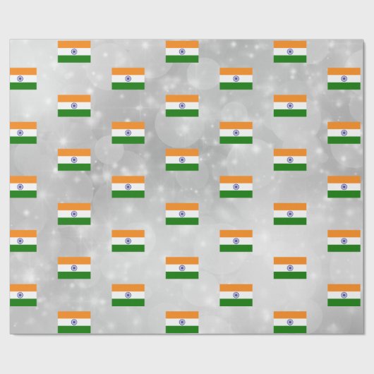 Papier Cadeau Drapeau indien (Plat)