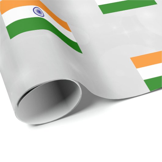 Papier Cadeau Drapeau indien (Coin rond)