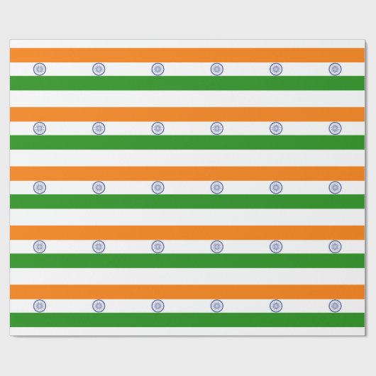 Papier Cadeau Drapeau indien 2 (Plat)