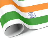 Papier Cadeau Drapeau indien 2 (Coin rond)