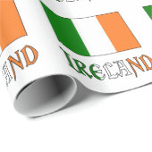 Papier Cadeau Drapeau irlandais (Coin rond)