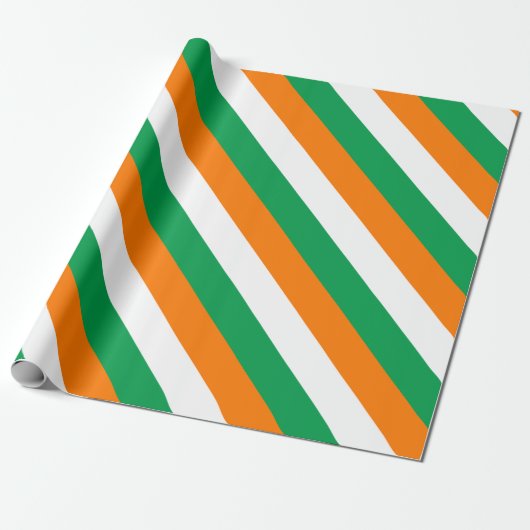 Papier Cadeau drapeau irlandais (Déroulé)