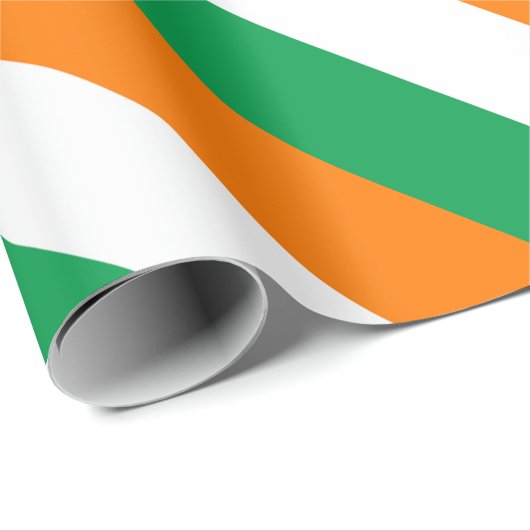 Papier Cadeau drapeau irlandais (Coin rond)