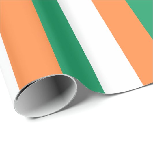 Papier Cadeau Drapeau irlandais (Coin rond)