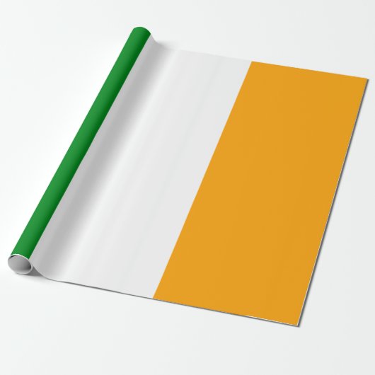 Papier Cadeau Drapeau irlandais ROI Tricolor (Déroulé)