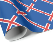 Papier Cadeau Drapeau islandais (Coin rond)