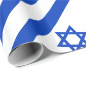 Papier Cadeau Drapeau Israël (Coin rond)