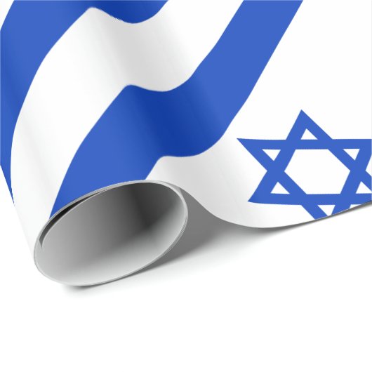 Papier Cadeau Drapeau Israël (Coin rond)