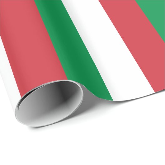 Papier Cadeau Drapeau Italie (Coin rond)