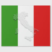 Papier Cadeau Drapeau italien (Plat)