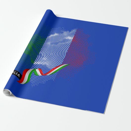 Papier Cadeau Drapeau italien (Déroulé)