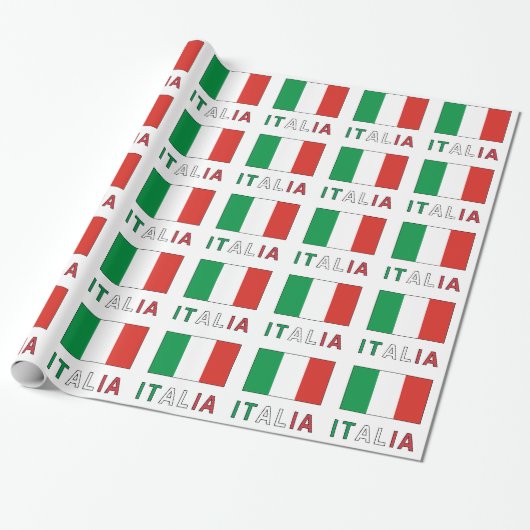 Papier Cadeau Drapeau italien (Déroulé)