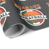 Papier Cadeau Drapeau italien de viande de spaghetti de viande d (Coin rond)