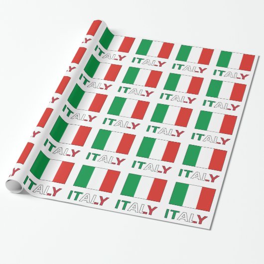 Papier Cadeau Drapeau italien en Italie (Déroulé)